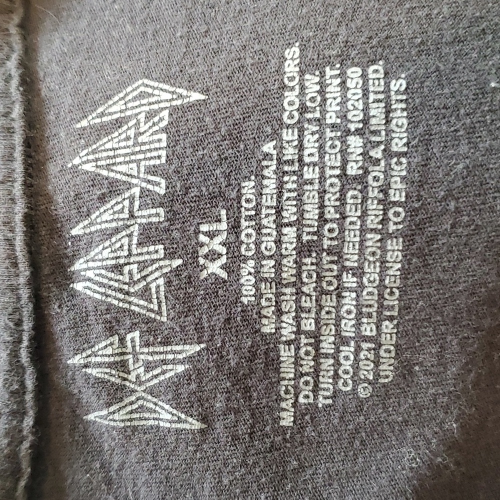 Woman's Def Leppard Black Short Sleeve Crew Neck Tee SZ XXL - Picture 5 of 7